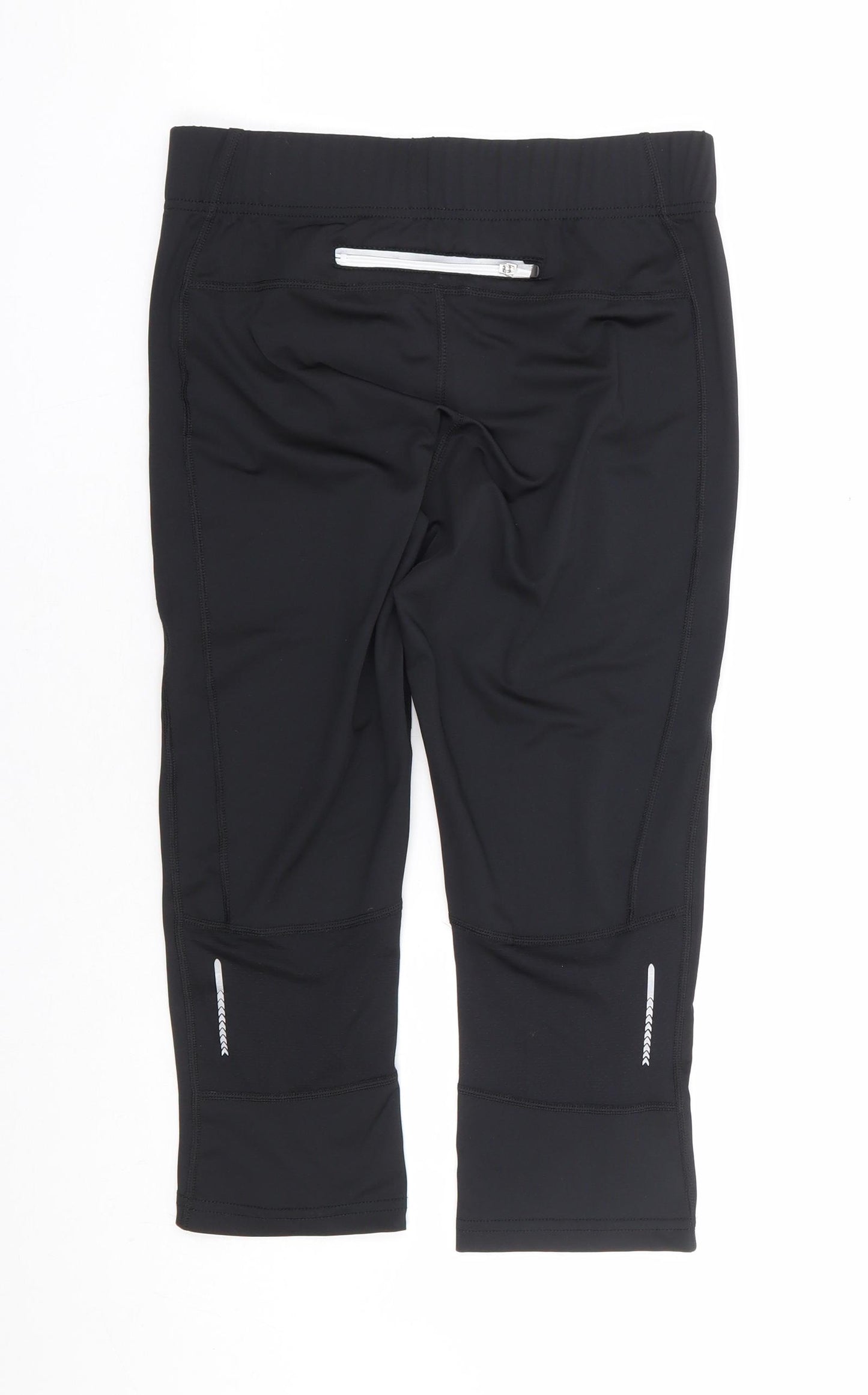 Dare 2B Womens Black Polyester Cropped Leggings Size 10 L19 in Regular Pullover
