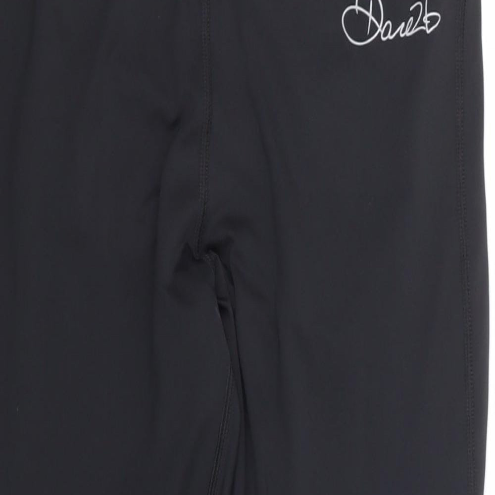 Dare 2B Womens Black Polyester Cropped Leggings Size 10 L19 in Regular Pullover