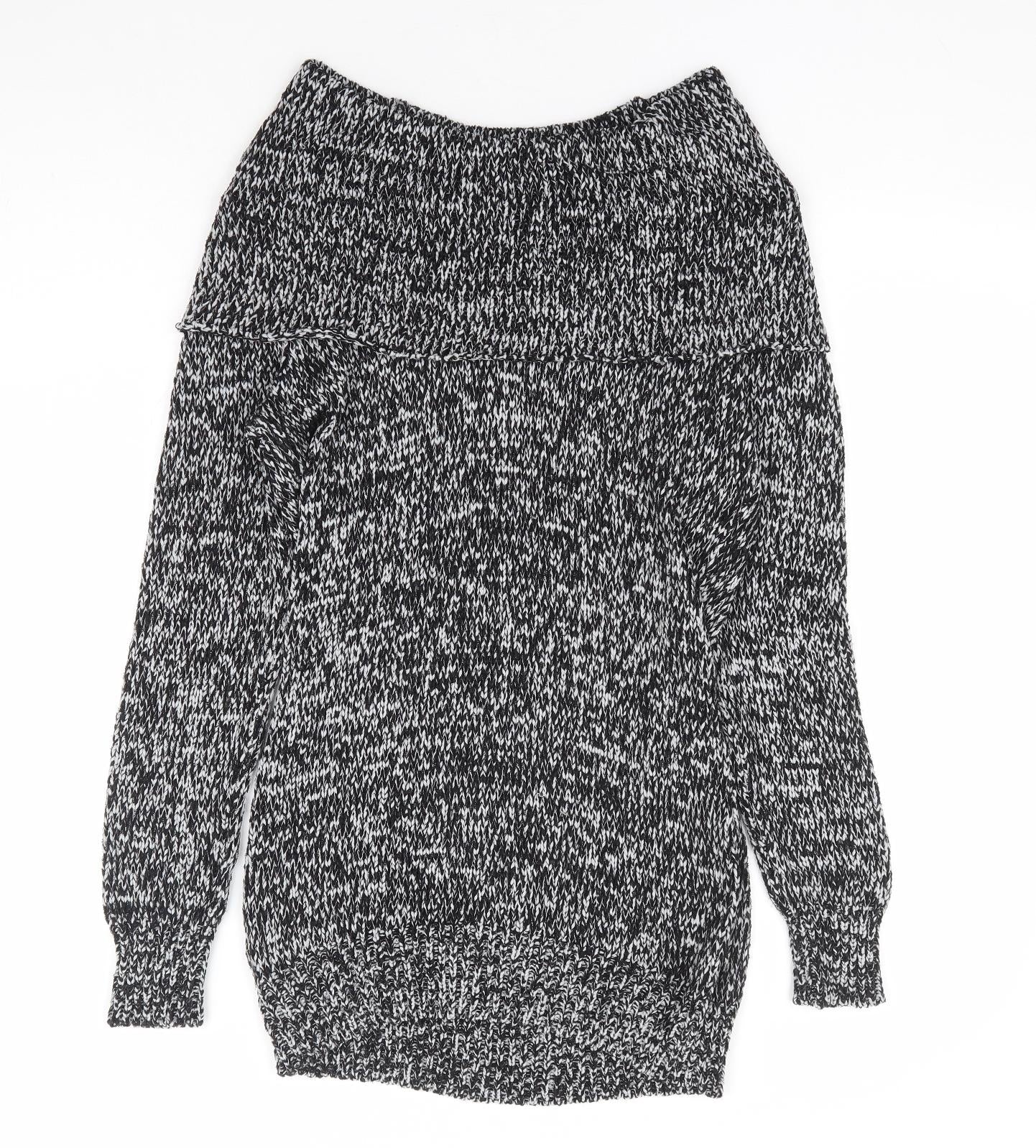 NEXT Womens Black Roll Neck Acrylic Pullover Jumper Size 10