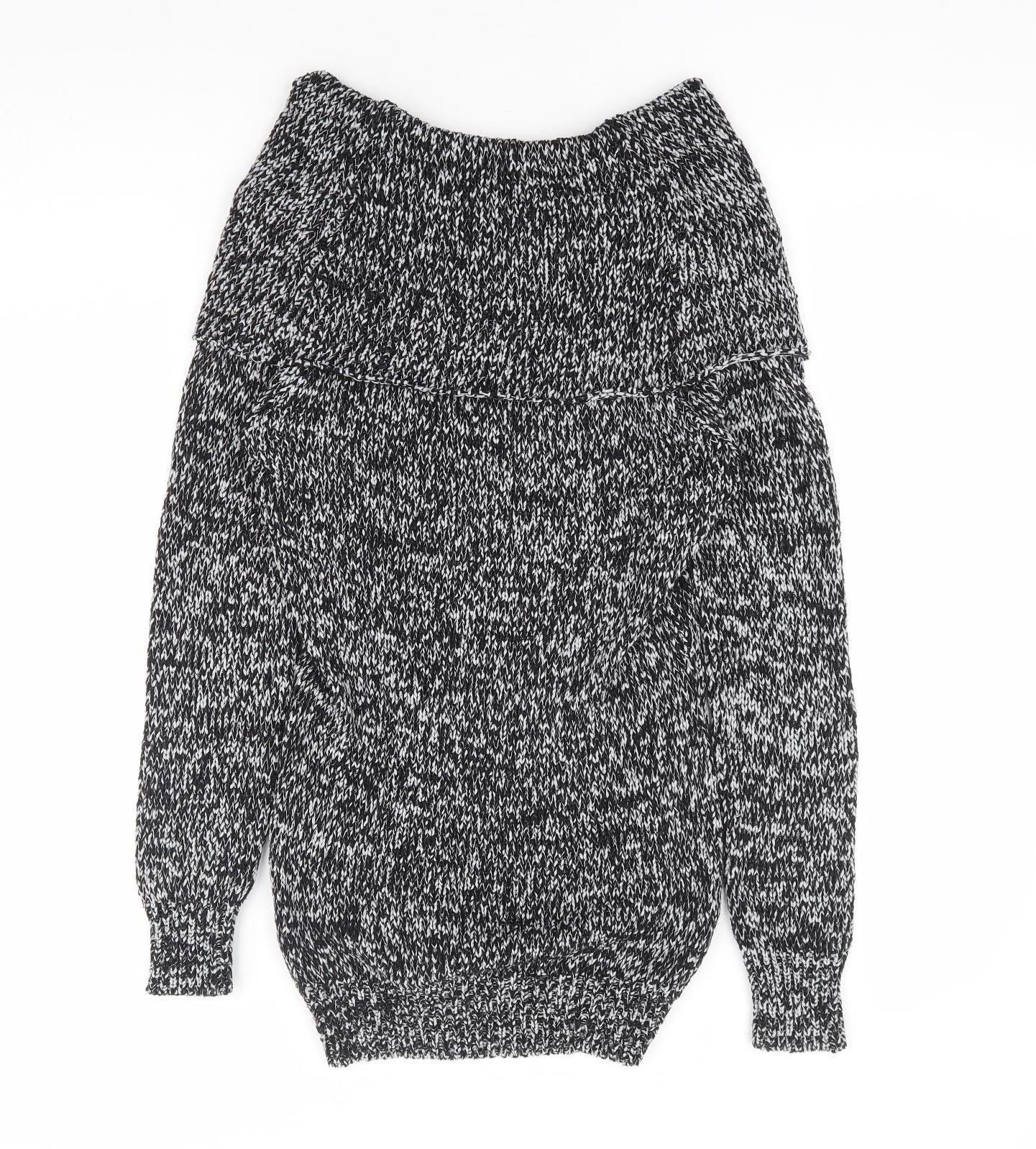 NEXT Womens Black Roll Neck Acrylic Pullover Jumper Size 10