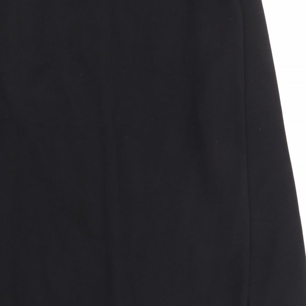 PRETTYLITTLETHING Womens Black Polyester Jumper Dress Size 10 Round Neck Pullover