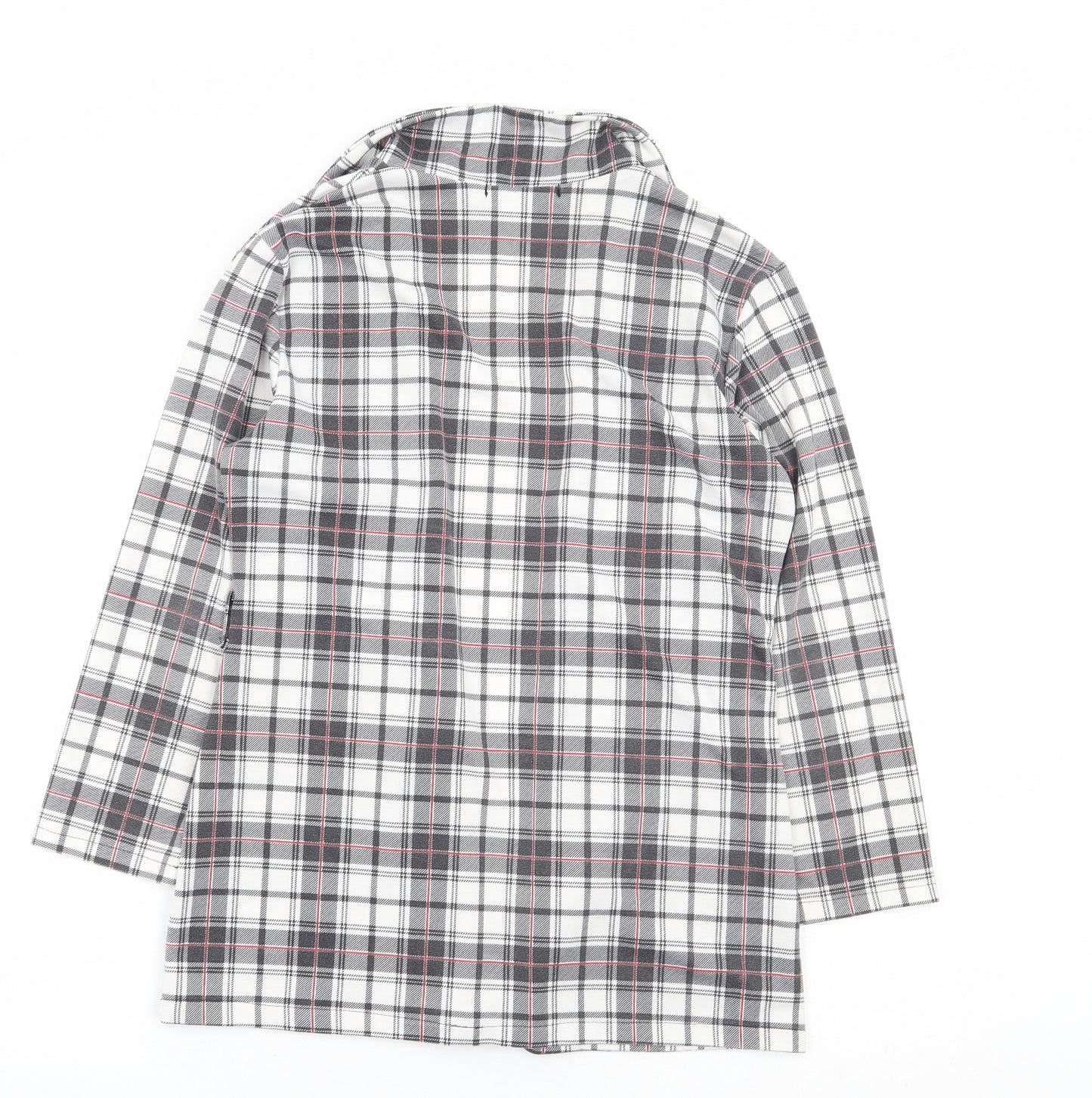 Lasula Womens Black Plaid Jacket Blazer Size 8
