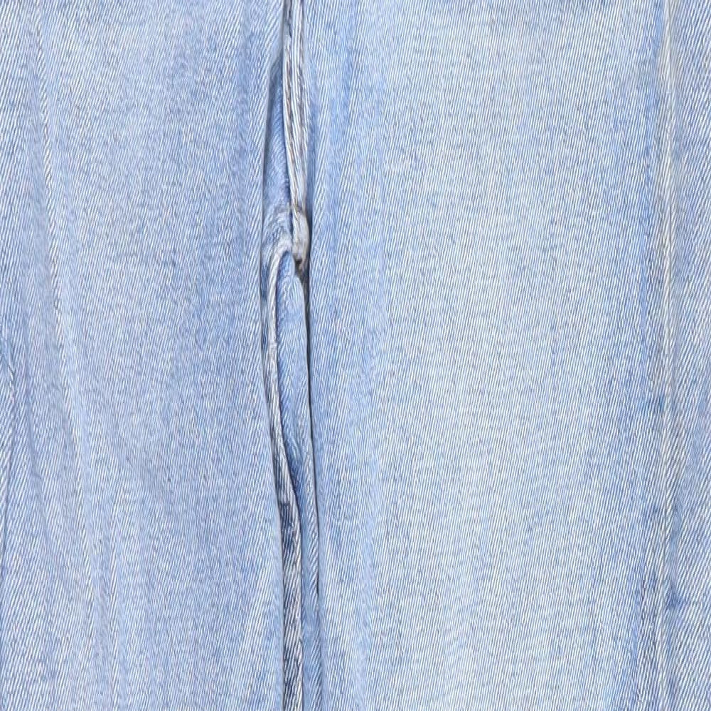 Zara Womens Blue Cotton Skinny Jeans Size 10 L27 in Regular Zip