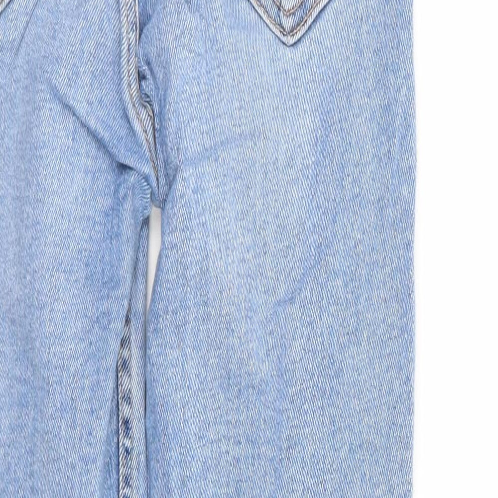 Zara Womens Blue Cotton Skinny Jeans Size 10 L27 in Regular Zip