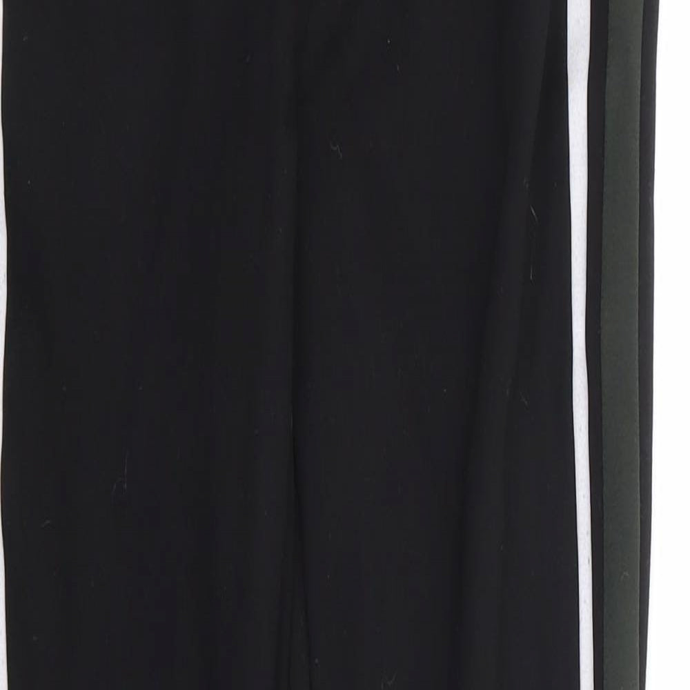 Zara Womens Black Polyester Trousers Size M L26 in Regular Zip - Treggings