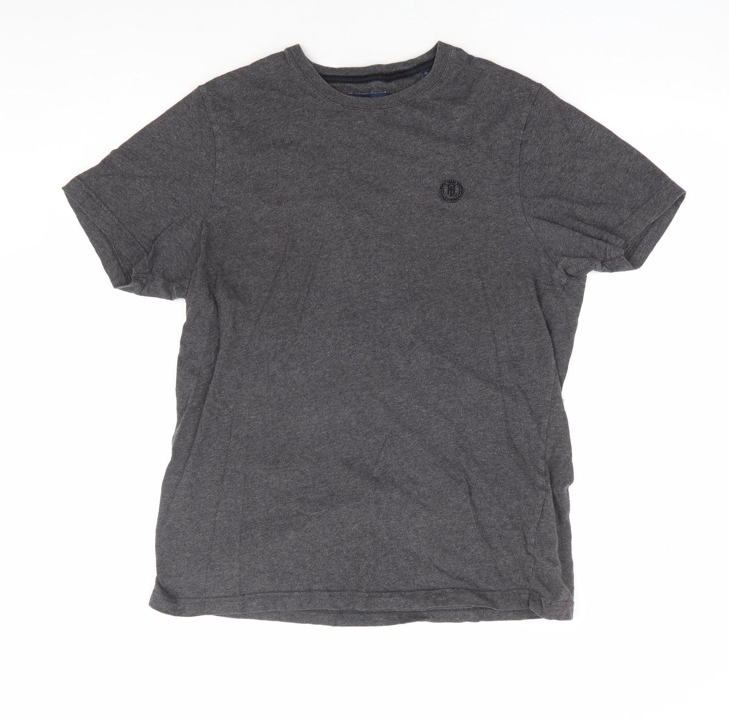 Henri Llyod Mens Grey Cotton T-Shirt Size M Round Neck