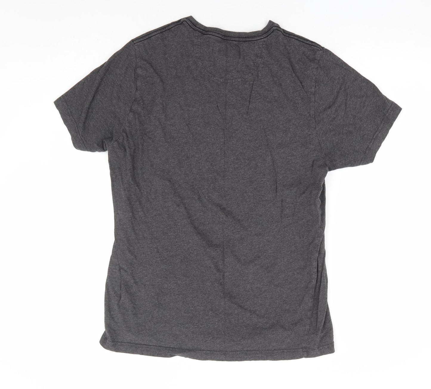 Henri Llyod Mens Grey Cotton T-Shirt Size M Round Neck