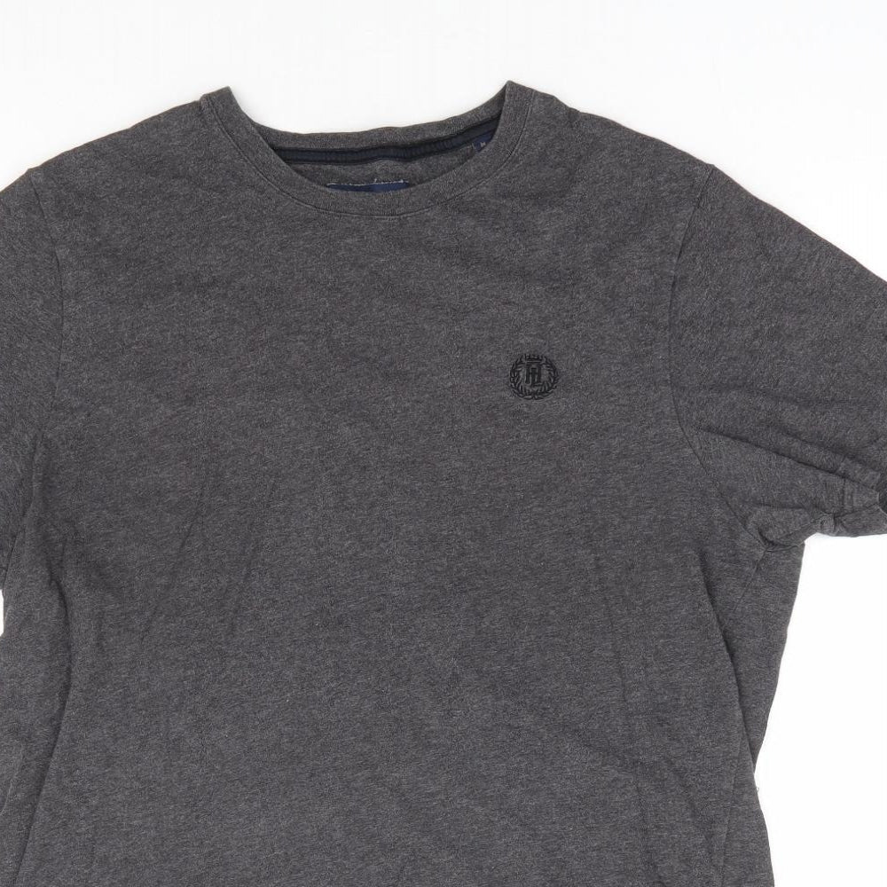 Henri Llyod Mens Grey Cotton T-Shirt Size M Round Neck