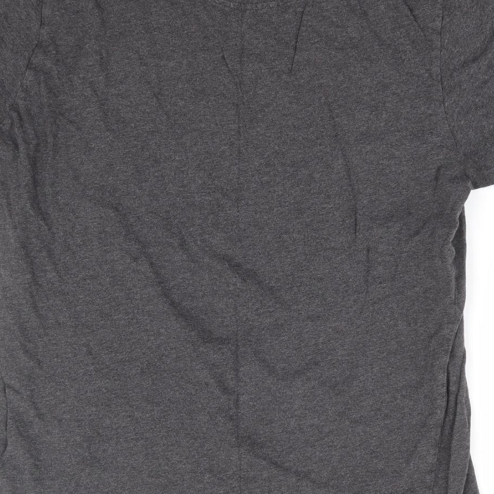 Henri Llyod Mens Grey Cotton T-Shirt Size M Round Neck
