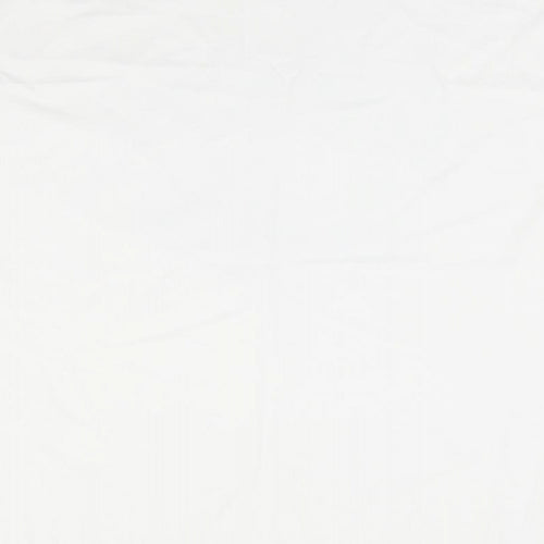 Girl Knows All Womens White Polyester Basic T-Shirt Size M Round Neck - St Tropez