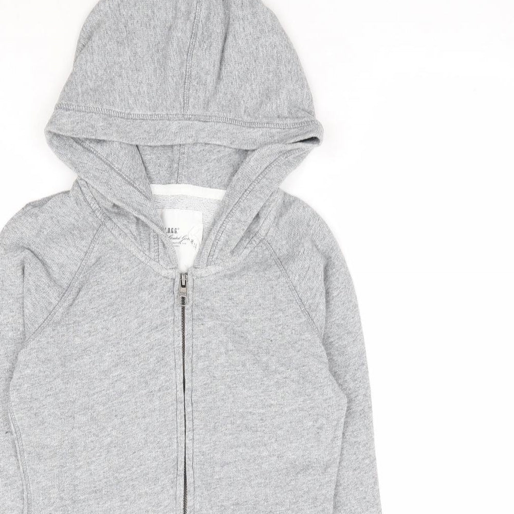 H&M Womens Grey Cotton Full Zip Hoodie Size S Zip
