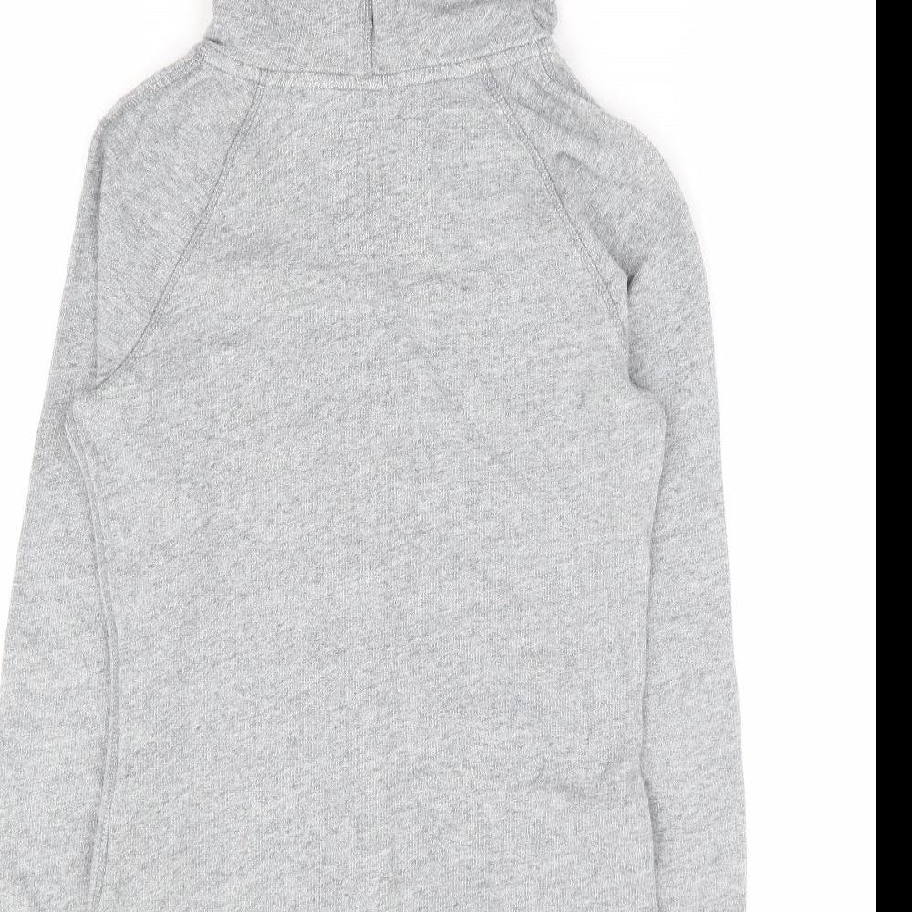 H&M Womens Grey Cotton Full Zip Hoodie Size S Zip