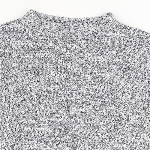 Peacocks Womens Blue Round Neck Acrylic Pullover Jumper Size M