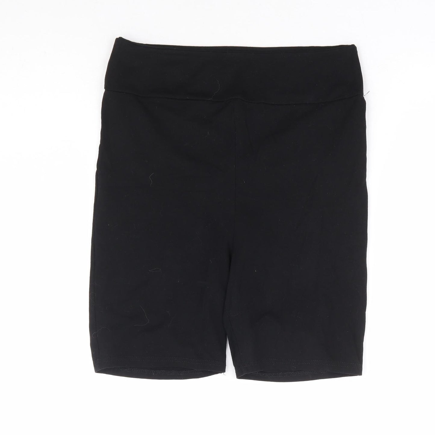 River Island Womens Black Polyester Biker Shorts Size 14 L7 in Regular Pull On - Cycling Short