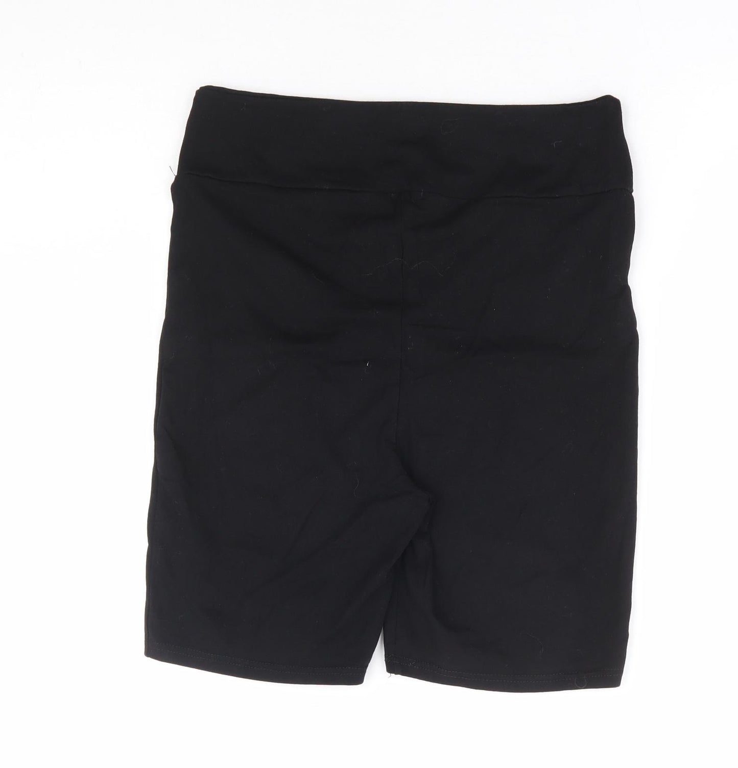 River Island Womens Black Polyester Biker Shorts Size 14 L7 in Regular Pull On - Cycling Short
