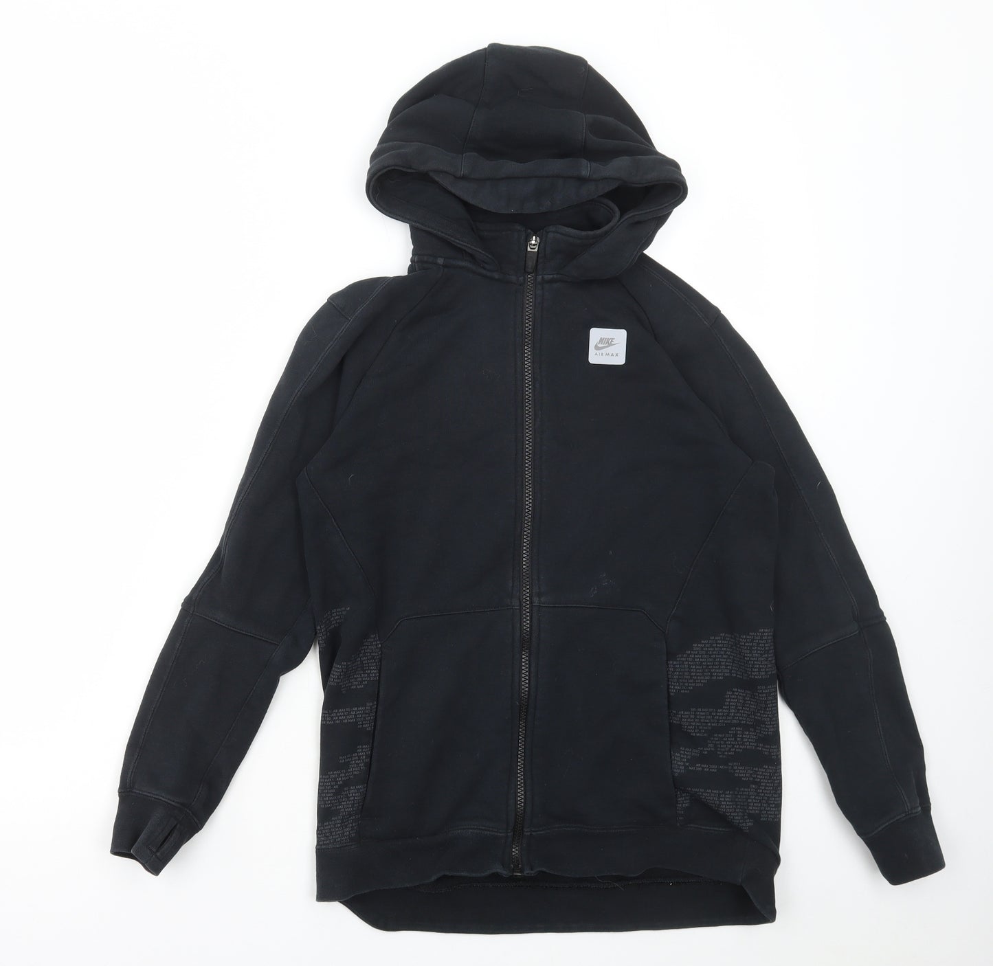 Nike Boys Blue Cotton Full Zip Hoodie Size 12-13 Years Zip