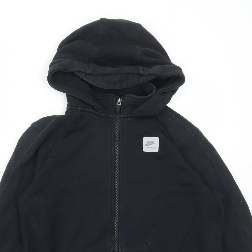 Nike Boys Blue Cotton Full Zip Hoodie Size 12-13 Years Zip