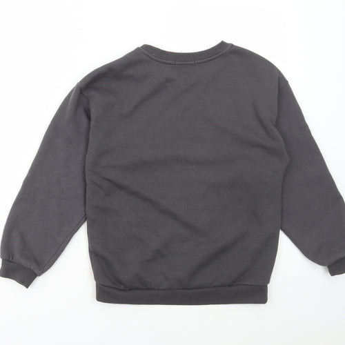 Primark Girls Grey Cotton Pullover Sweatshirt Size 10-11 Years Pullover - New York, Paris, London, Rainbow