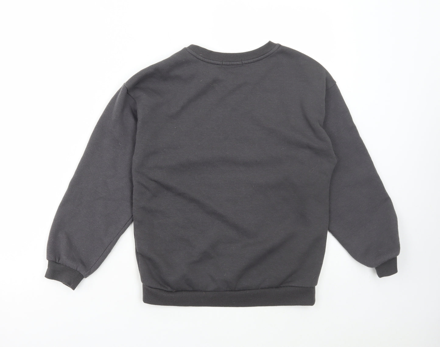 Primark Girls Grey Cotton Pullover Sweatshirt Size 10-11 Years Pullover - New York, Paris, London, Rainbow