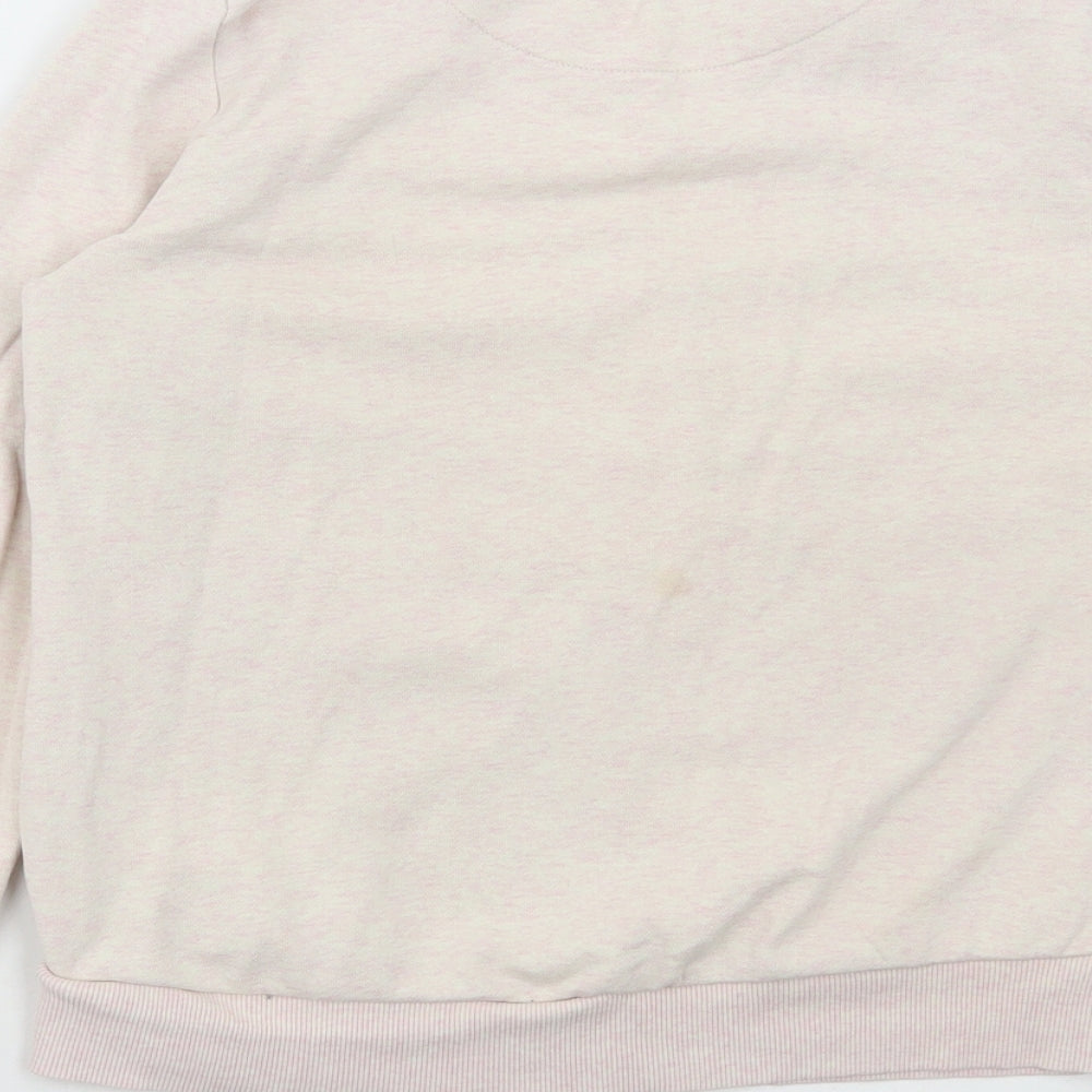 F&F Girls Beige Cotton Pullover Sweatshirt Size 10-11 Years Pullover - Star Print