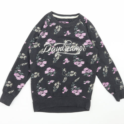 Young Dimension Girls Multicoloured Floral Cotton Pullover Sweatshirt Size 10-11 Years Pullover - Daydreamer