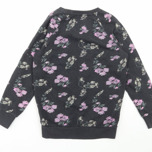 Young Dimension Girls Multicoloured Floral Cotton Pullover Sweatshirt Size 10-11 Years Pullover - Daydreamer