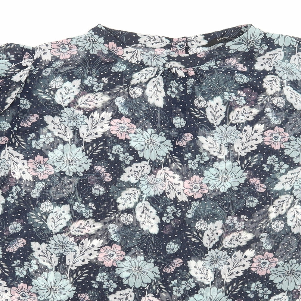 George Womens Multicoloured Floral Polyester Basic Blouse Size 22 Round Neck