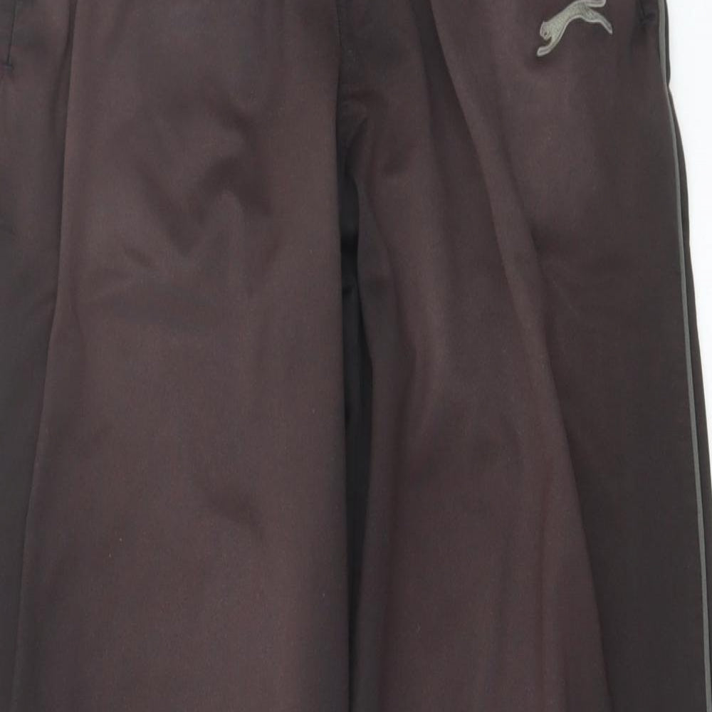 Slazenger Mens Brown Polyester Jogger Trousers Size S L31 in Regular Drawstring