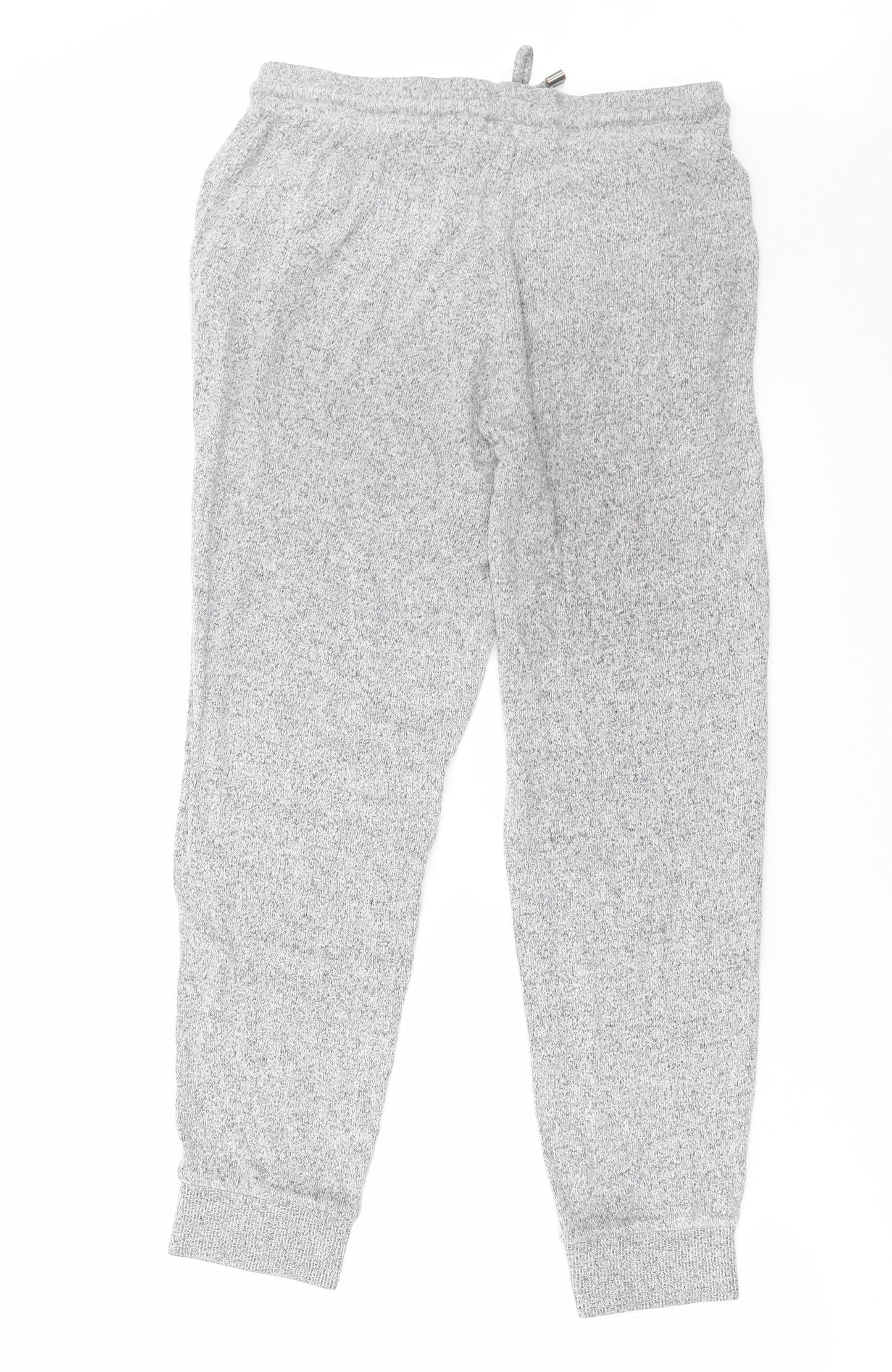 F&F Womens Grey Viscose Jogger Trousers Size 12 L29 in Regular Drawstring