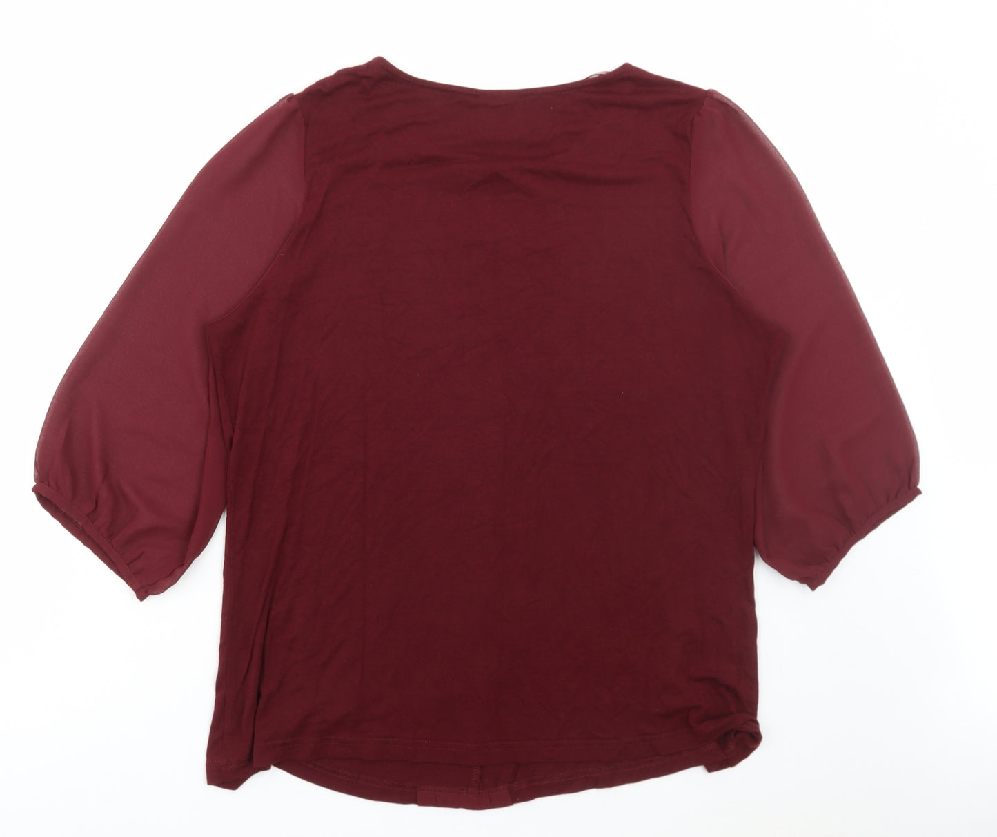 being casual Womens Red Viscose Basic Blouse Size 20 Round Neck