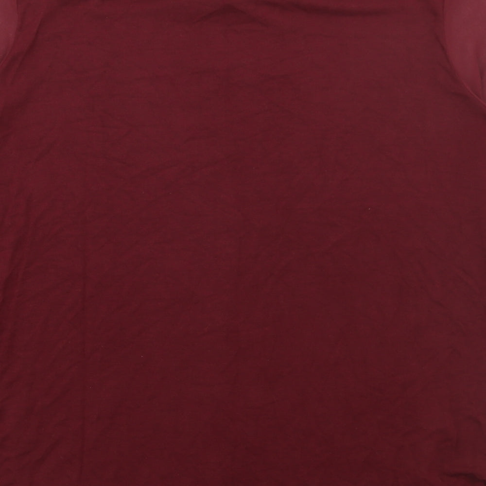 being casual Womens Red Viscose Basic Blouse Size 20 Round Neck