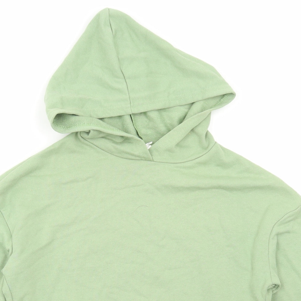 SheIn Girls Green Cotton Pullover Hoodie Size 10-11 Years Pullover - Love never fails