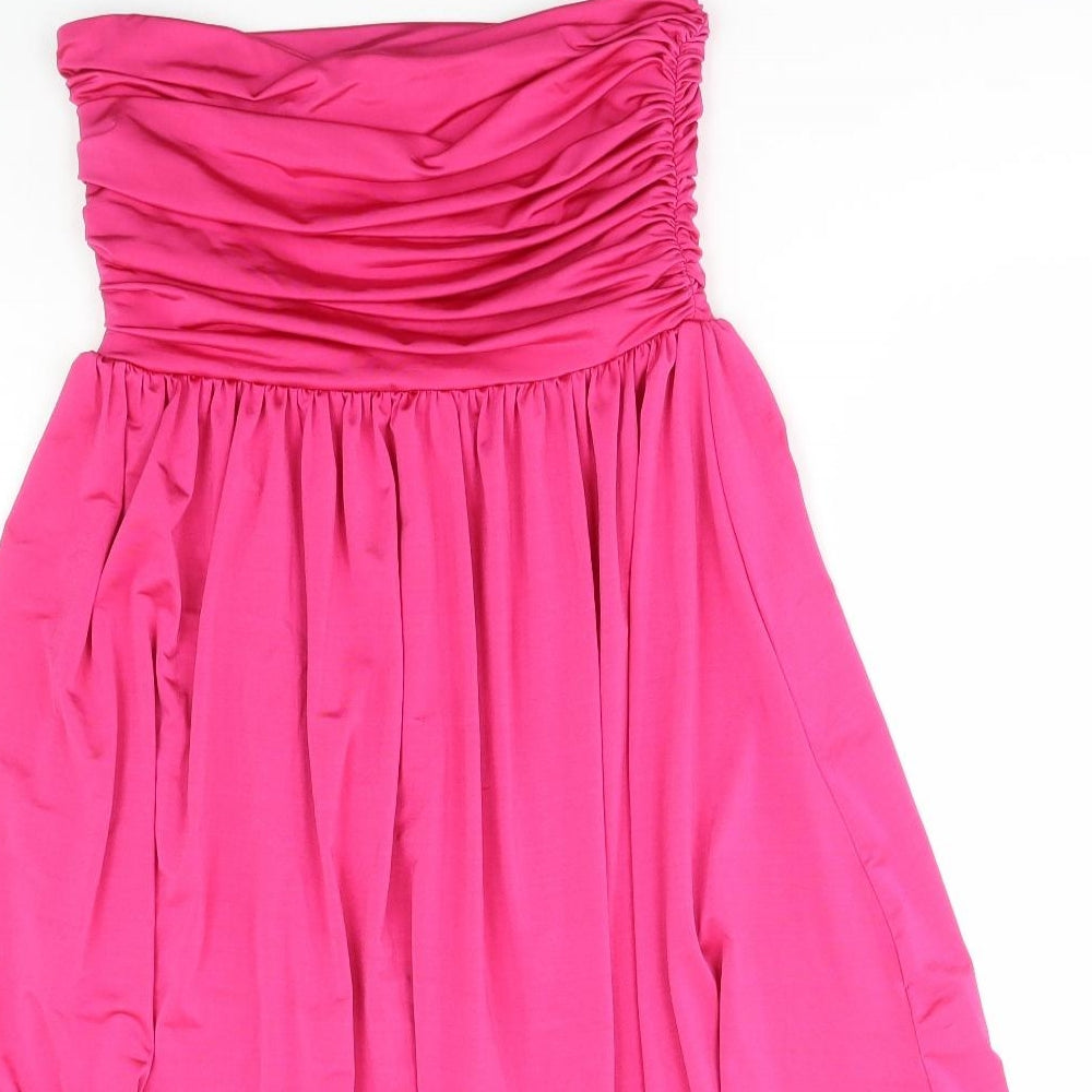 South Womens Pink Polyester A-Line Size 12 Off the Shoulder Pullover