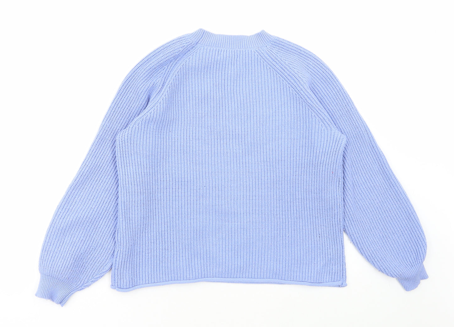 Matalan Womens Blue Round Neck Polyester Pullover Jumper Size M