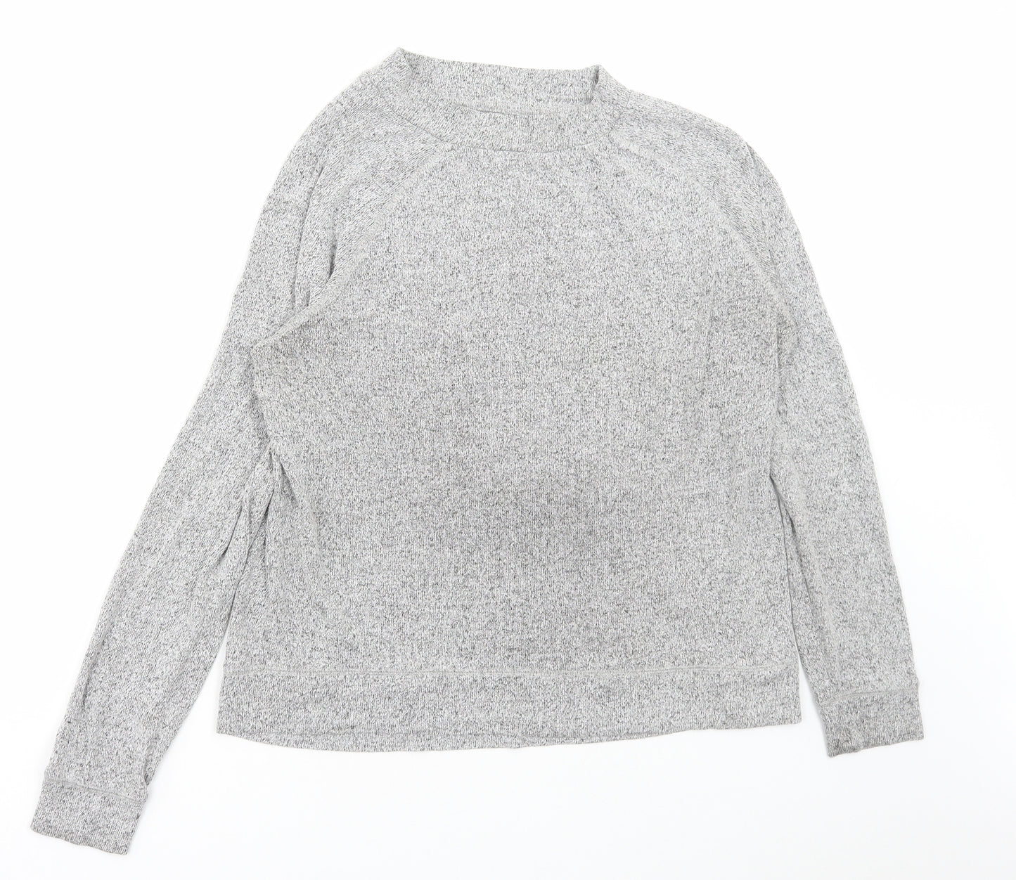 F&F Womens Grey Round Neck Viscose Pullover Jumper Size 14
