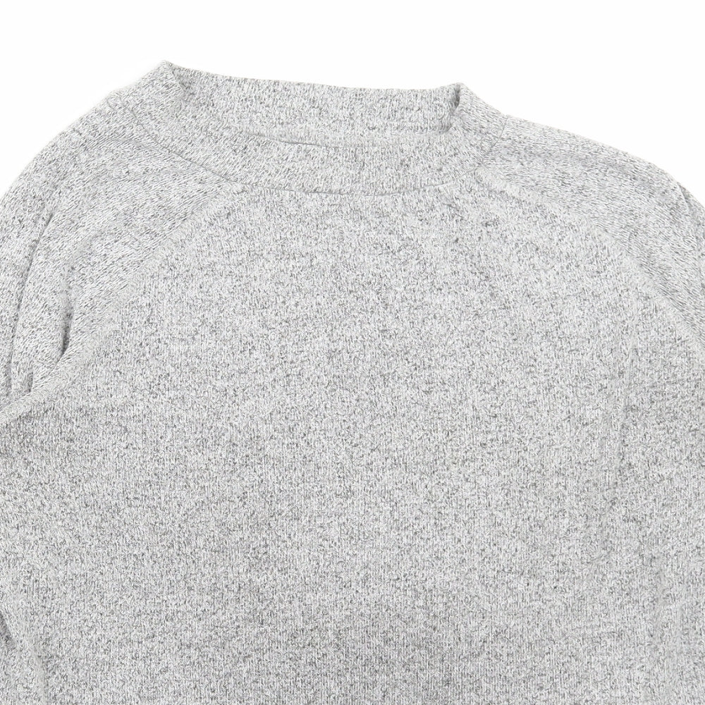 F&F Womens Grey Round Neck Viscose Pullover Jumper Size 14