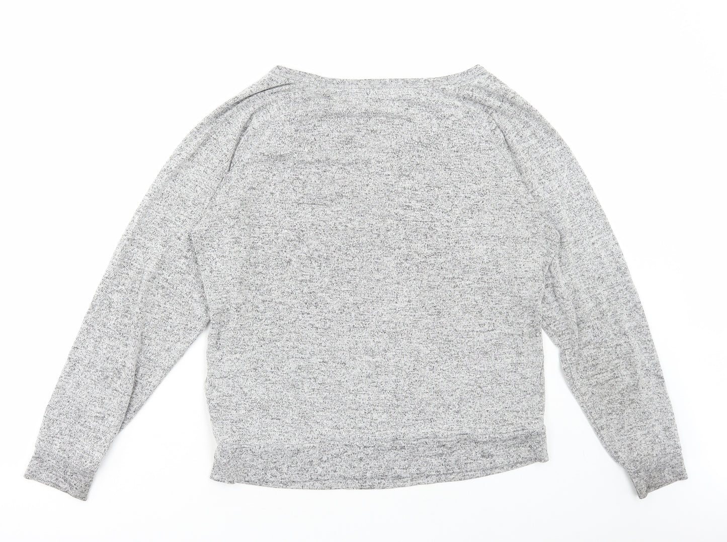 Primark Womens Grey Boat Neck Viscose Pullover Jumper Size M