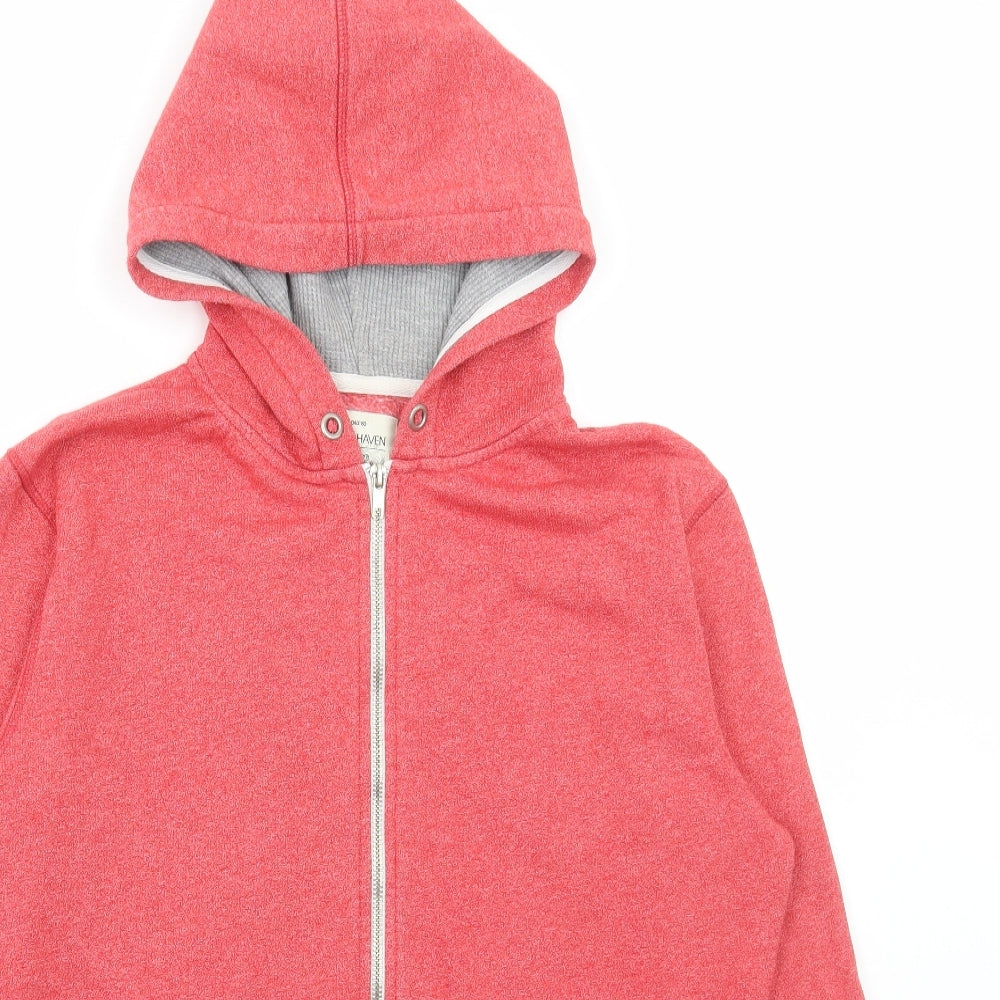 Brookhaven Mens Red Cotton Full Zip Hoodie Size M