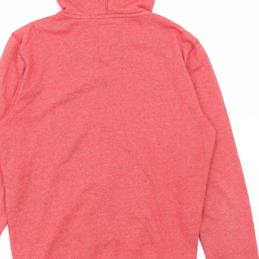 Brookhaven Mens Red Cotton Full Zip Hoodie Size M