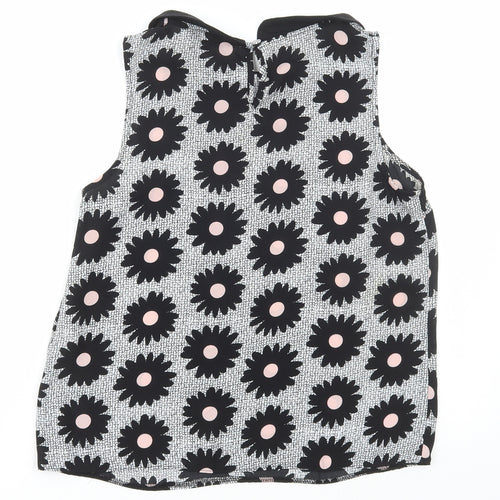 New Look Womens Multicoloured Floral Polyester Basic Tank Size 12 Collared