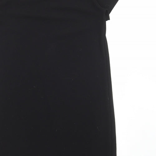 Boohoo Womens Black Polyester A-Line Size 12 Round Neck Pullover