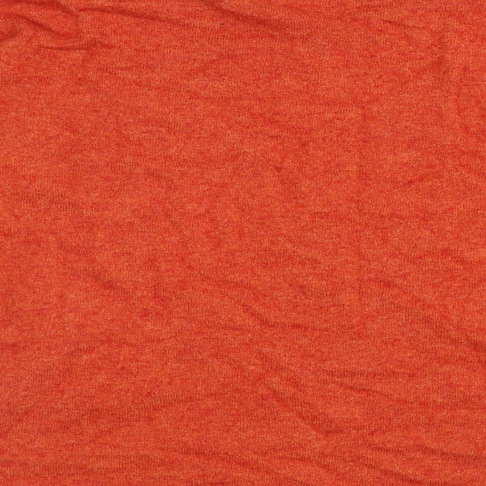 White Stuff Womens Orange Round Neck Viscose Pullover Jumper Size 16 - Buttons on shoulder