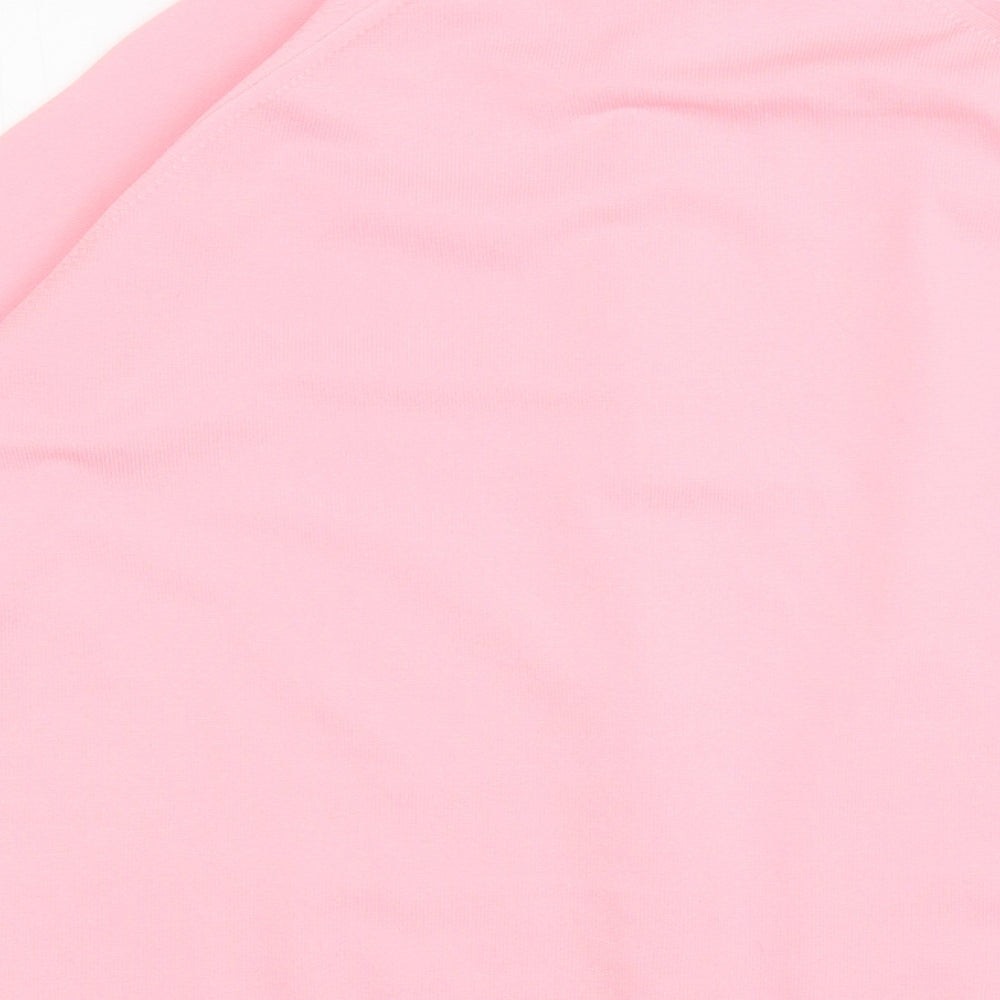 St Micheal Womens Pink Round Neck Polyester Cardigan Jumper Size 14 - hole pattern detail