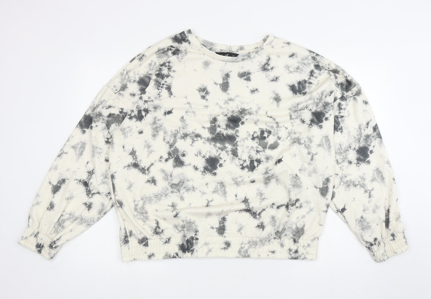 F&F Womens Ivory Polyester Pullover Sweatshirt Size 18 Pullover - Tie Dye