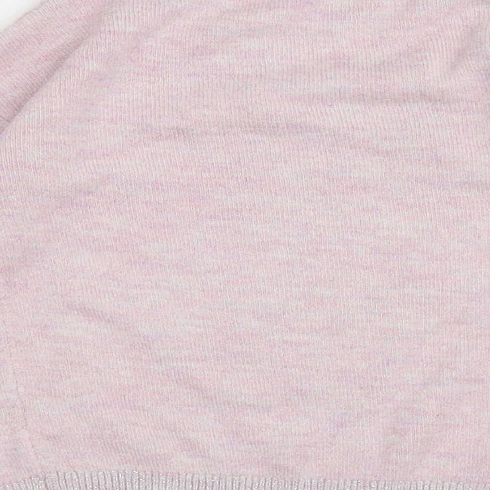 TU Girls Pink Round Neck Acrylic Pullover Jumper Size 5 Years Pullover - Reversible sequin unicorn on front