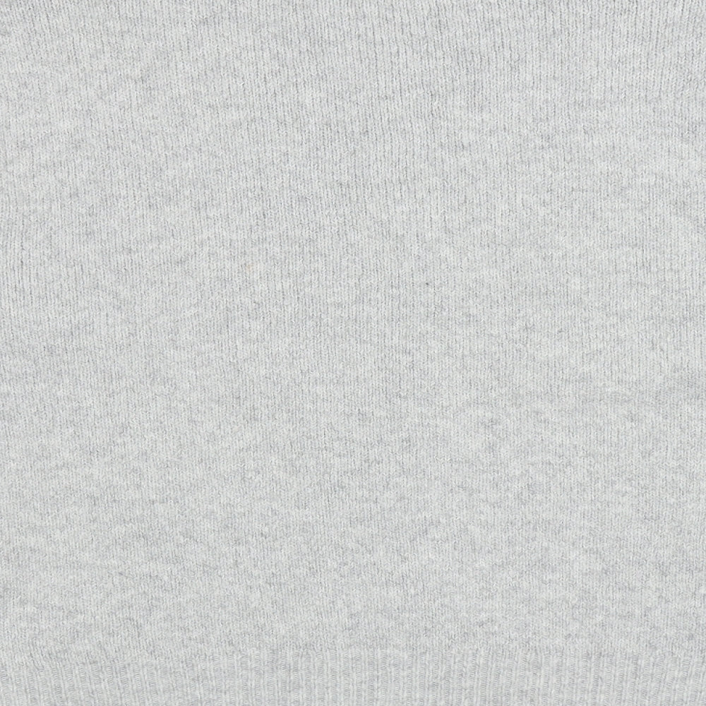 George Mens Grey Round Neck Polyester Pullover Jumper Size L