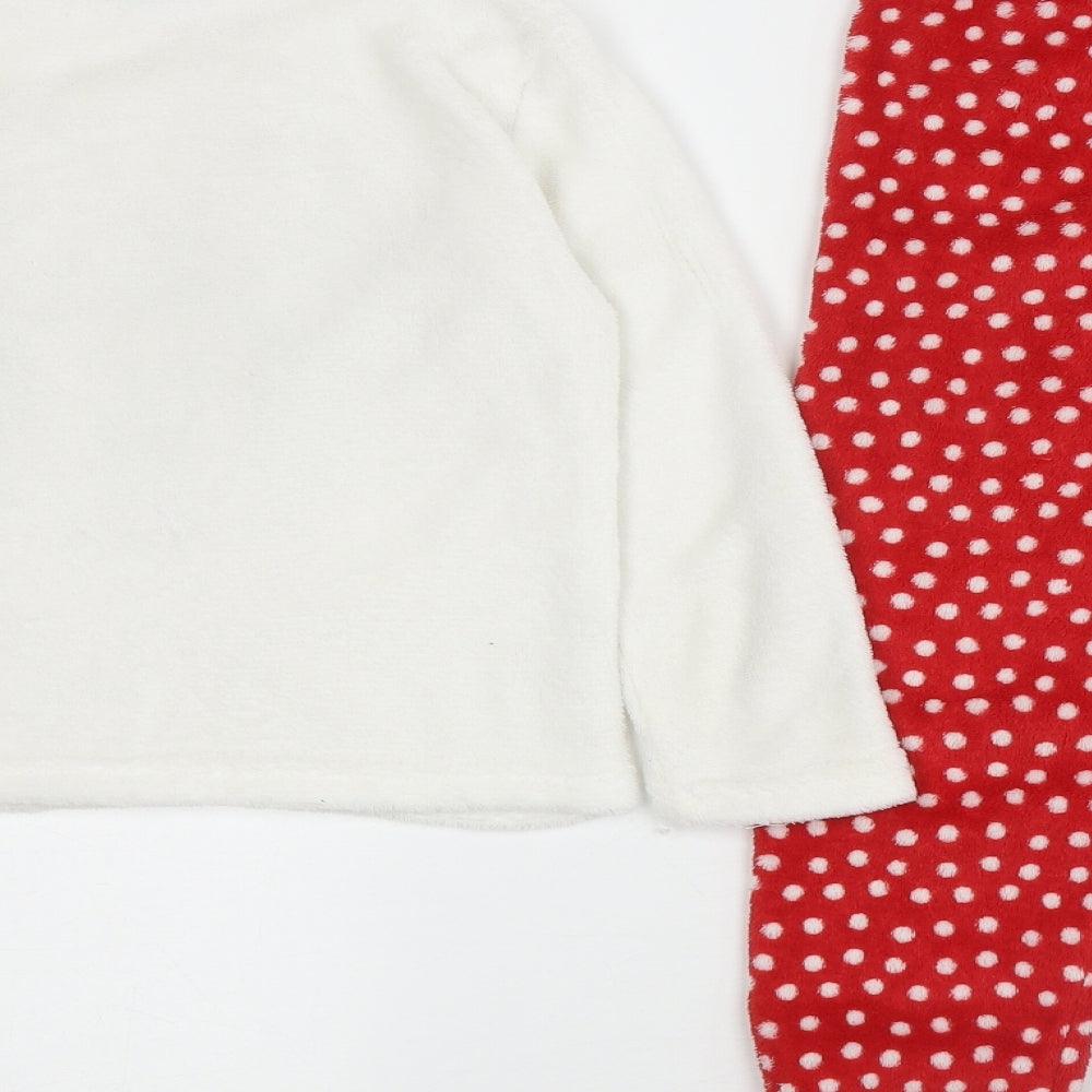 Primark Girls Multicoloured Spotted 100% Polyester Capri Pyjama Set Size 4-5 Years Pullover - Minnie Mouse on front with sequins