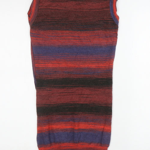 Meily Womens Multicoloured Striped Viscose Tunic Tank Size M Cowl Neck