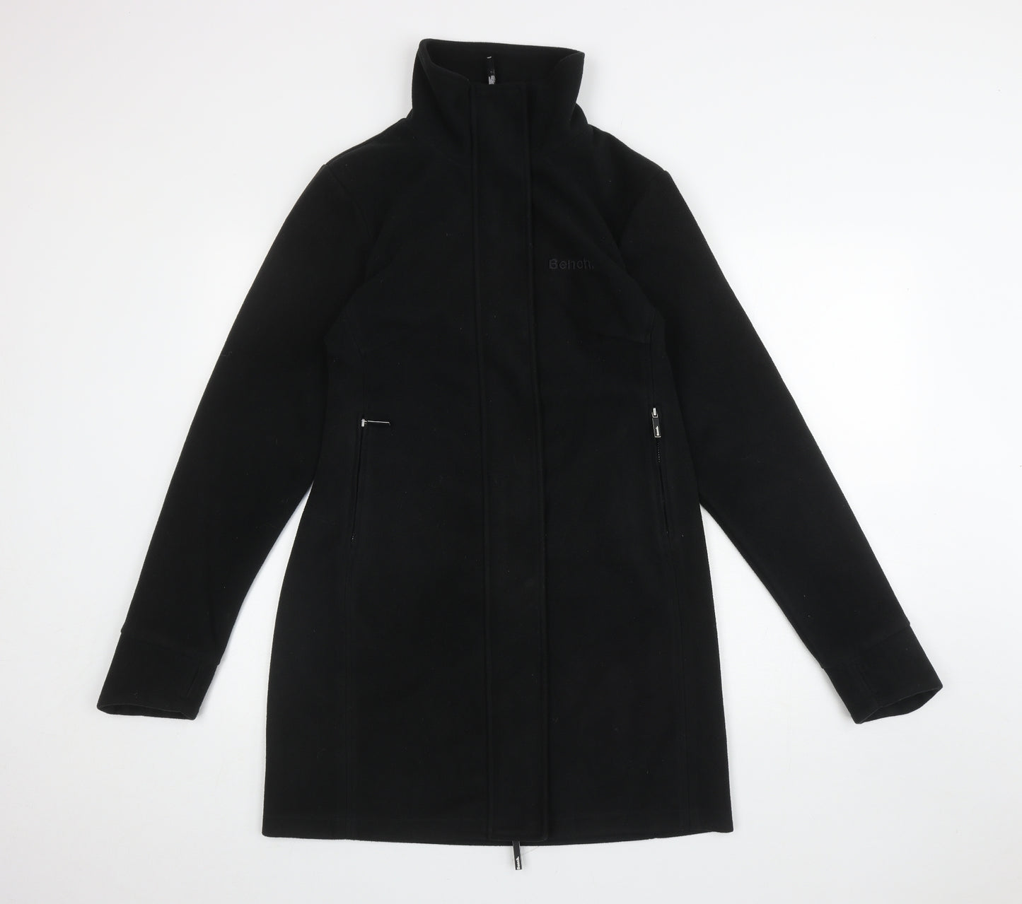 Bench Mens Black Overcoat Jacket Size L Zip