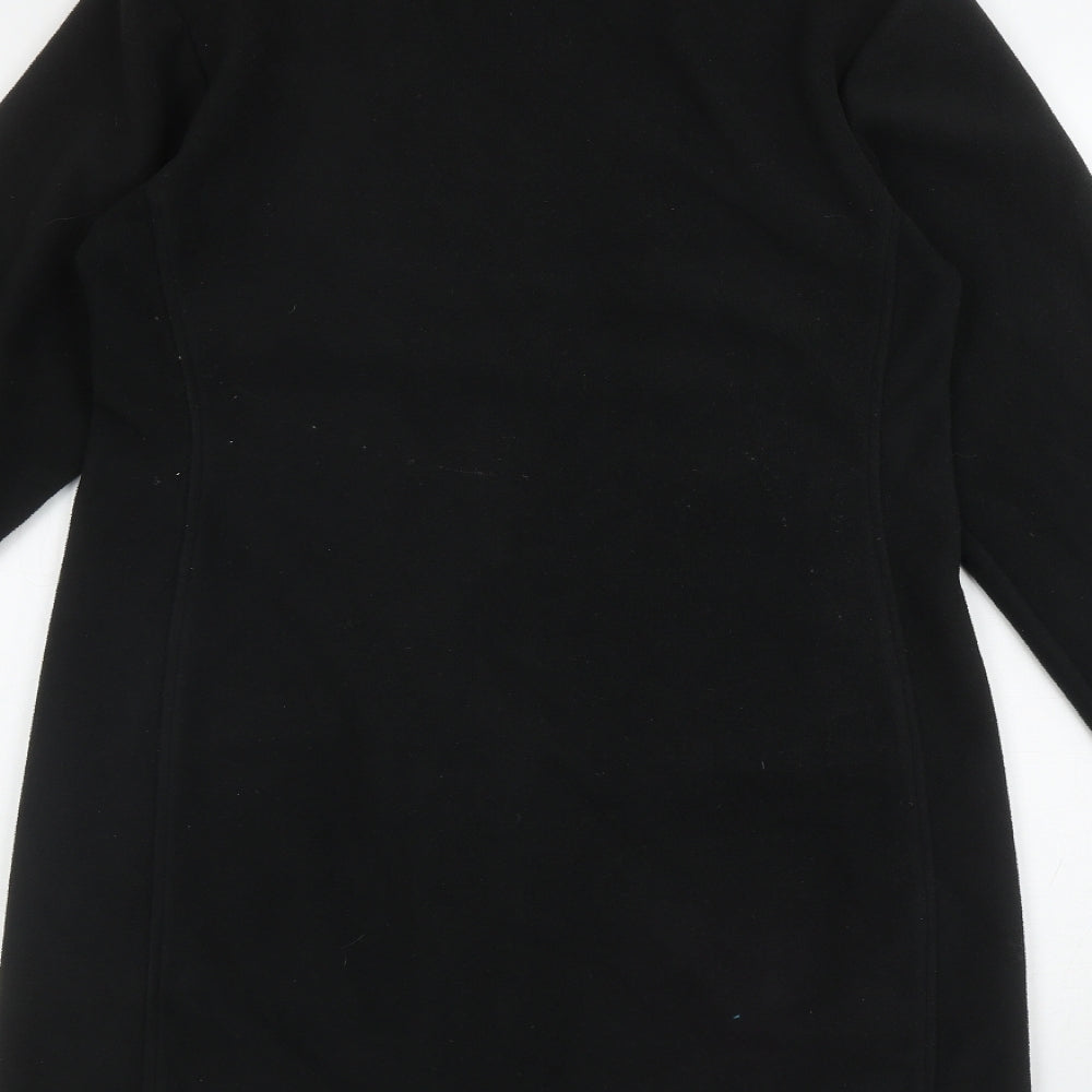 Bench Mens Black Overcoat Jacket Size L Zip